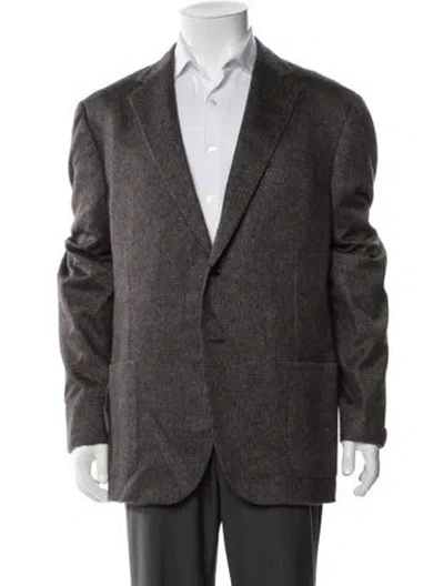 Pre-owned Corneliani Silk Sport Coat In Gray