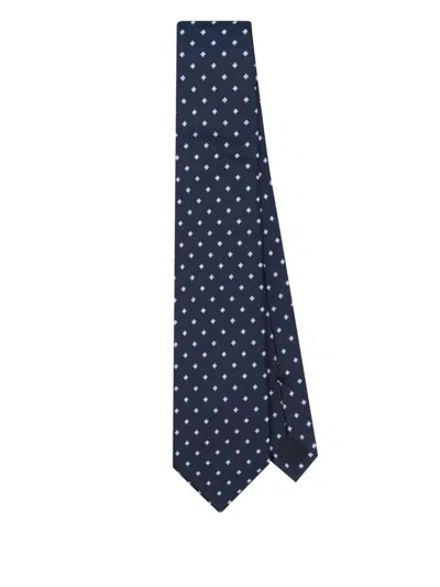 Corneliani Silk Tie In Blue