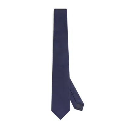 Corneliani Silk Tie In Navy
