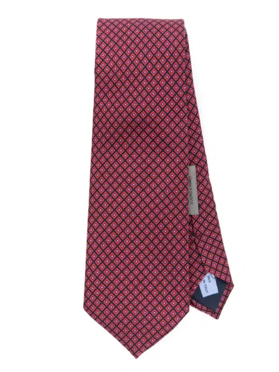 Corneliani Silk Tie In Red
