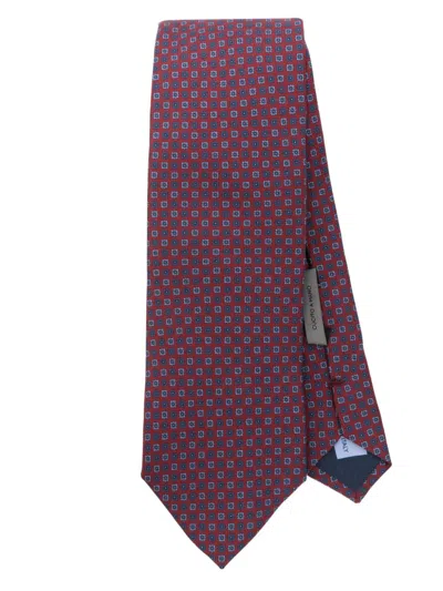 Corneliani Silk Tie In Red