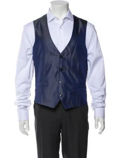 Pre-owned Corneliani Silk Vest In Blue