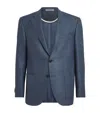 Corneliani Silk-virgin Wool Blazer In Blue