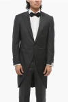 Corneliani Single Breasted Academy Wool Franc Blazer With Peak Lapel
