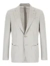 Corneliani Single-breasted Blazer In Gray