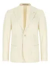 Corneliani Single-breasted Blazer In White