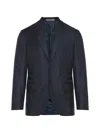 Corneliani Single-breasted Blazer In Blue