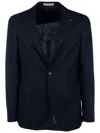 Corneliani Single-breasted Blazer In Blue