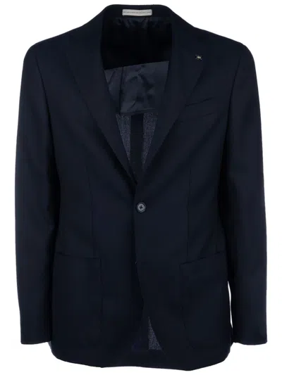 Corneliani Single-breasted Blazer In Blue