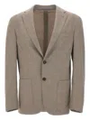 Corneliani Single-breasted Blazer In Brown
