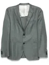 Corneliani Single-breasted Blazer In Grey