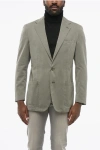 Corneliani Single Breasted Blazer Silk Blend Unlined Blazer In Gray