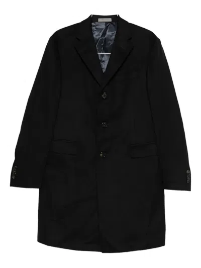 Corneliani Single-breasted Coat In Black