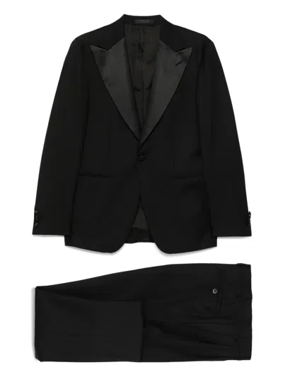 Corneliani Single-breasted Dinner Suit In Black