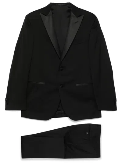 Corneliani Single-breasted Dinner Suit In Black