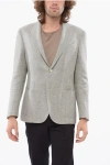 Corneliani Single-breasted Gate Linen Blend Blazer