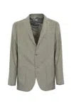 Corneliani Single-breasted Jacket In Linen And Lyocell