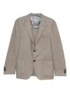 Corneliani Tailored Brown Blazer With Classic Design In Neutral