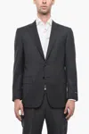 Corneliani Single Breasted Mantua Blazer With Flap Pockets In Grey