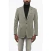 Corneliani Single Breasted Blazer Silk Blend Unlined Blazer In Gray