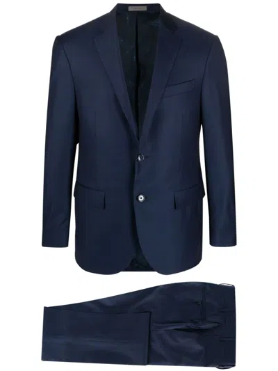 Corneliani Single-breasted Slim-fit Suit In Blue