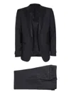 Corneliani Single-breasted Suit With V-neck Vest In 蓝色