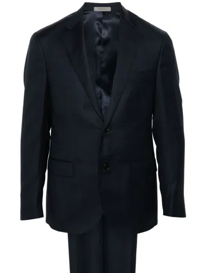 Corneliani Single-breasted Suit In Negro