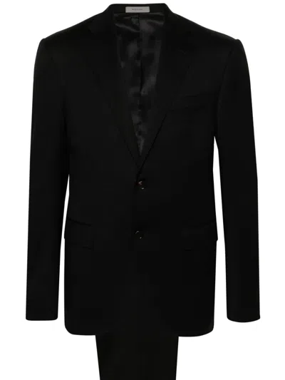 Corneliani Single-breasted Suit In Black