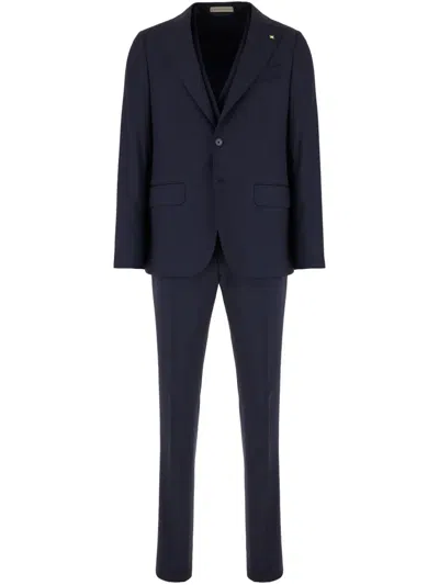 Corneliani Single Breasted Suit In Blue