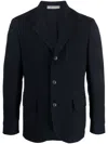 Corneliani Single-breasted Virgin-wool Blazer In Blau