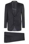 Corneliani Single-breasted Wool Twill Suit With Front Pockets