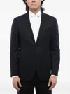 Corneliani Single-breasted Blazer In Blue