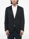 Corneliani Single-breasted Blazer In Blue