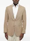 Corneliani Single-breasted Blazer In Brown