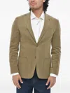 Corneliani Single-breasted Blazer In Brown