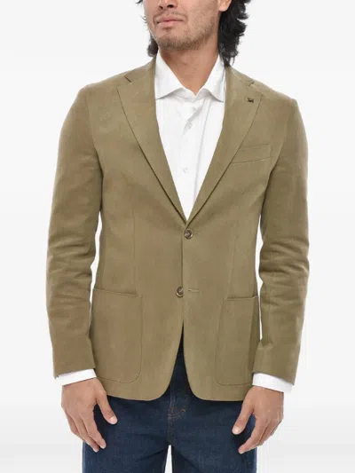 Corneliani Single-breasted Blazer In Brown