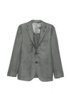 Corneliani Single-breasted Blazer In Gray