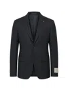 Corneliani Single-breasted Blazer In Gray