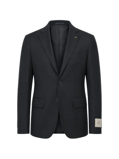 Corneliani Single-breasted Blazer In Gray