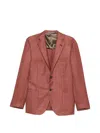 Corneliani Single-breasted Blazer In Red