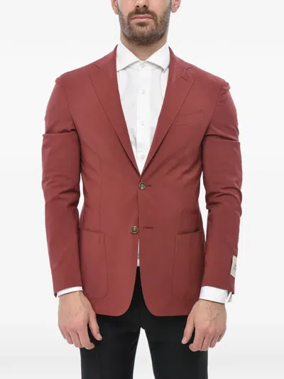 Corneliani Single-breasted Blazer In Red