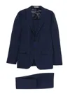 Corneliani Single-breasted Blue Suit In Blue