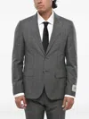 Corneliani Single-breasted Checked Suit In Black