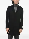 Corneliani Single-breasted Concealed-button Coat In Black