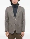 Corneliani Single-breasted Flap-pocket Blazer In Gray