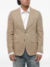 Corneliani Single-breasted Flap-pocket Blazer In Brown