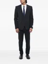 Corneliani Single-breasted Flap-pocket Suit In Black