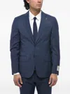 Corneliani Single-breasted Flap-pocket Suit In Blue