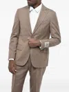 Corneliani Single-breasted Flap-pocket Suit In Brown