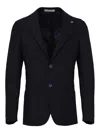 Corneliani Single-breasted Jacket In Blue Virgin Wool In Blue